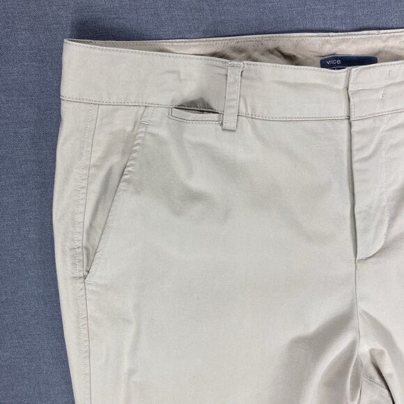 Vince Chino Pants Women 14 Cream Straight Leg Classic Career Preppy Basic Casual - Picture 3 of 14